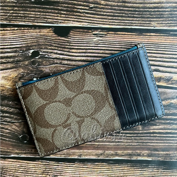 Coach Zip Top Card Case Holder - Picture 2 of 4